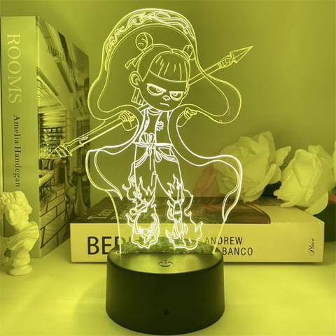 Nezha2 Bedroom Colorful Night Light Creative 3D Cute Nezha Movie Magic Kids Fucking Sea Bedside Night Light
