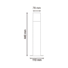 Modern Design 440mm/17 Inches Black E27 220-240V LED Outdoor Light