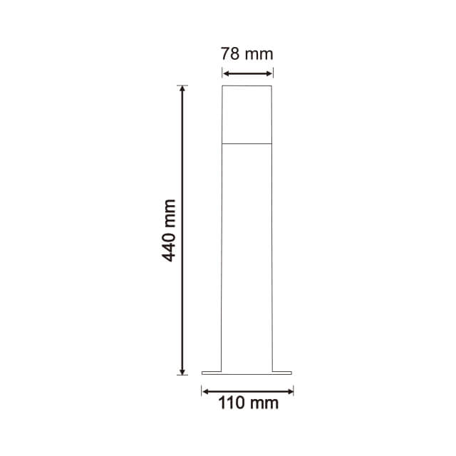 Modern Design 440mm/17 Inches Black E27 220-240V LED Outdoor Light