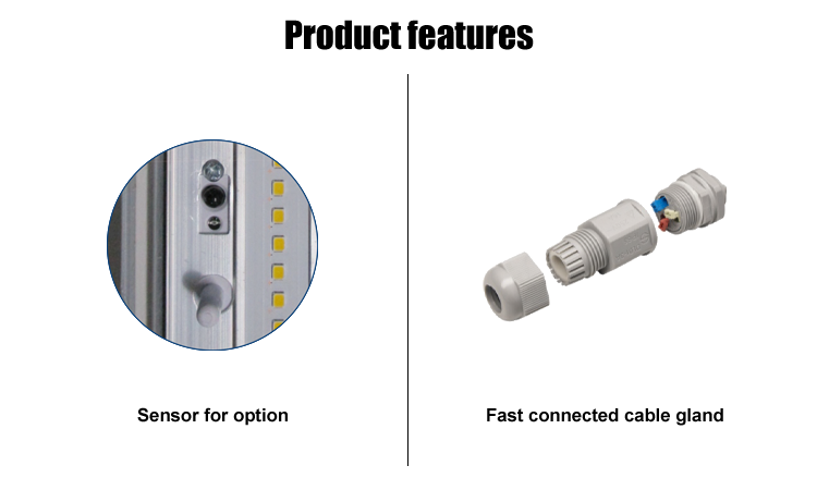 2. Aluminum plate is used inside, and cable joints can be connected quickly. IP65 waterproof and dustproof modern three-proof lamp IK08 explosion-proof 3-year warranty AC220-240V.