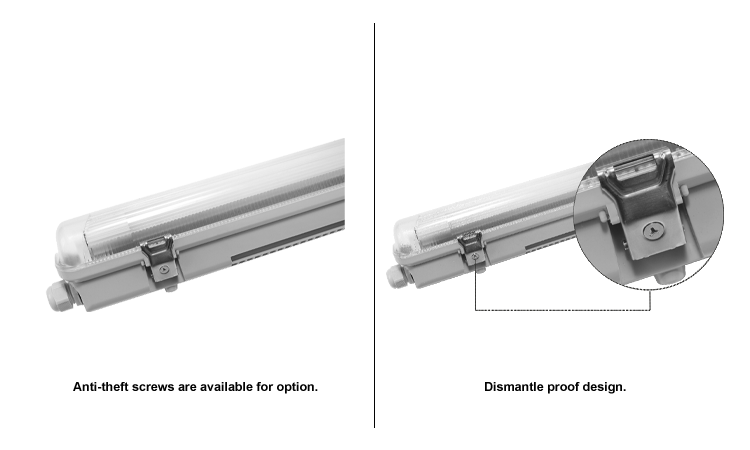 4. T8 lamp holder LED modern three-proof lamp 10W 18W 36W 48W wholesale best-selling lamp tube 3-year warranty IP65 waterproof and dustproof IK08 explosion-proof