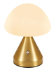 Cordless Small Mushroom Lamp, Rechargeable Battery Operated Table Lamp for Restaurant Bar Dining Table, Touch Dimmable Cute Bedside Night Light, Portable Outdoor Table Lamp for Patio Home Bedroom 
