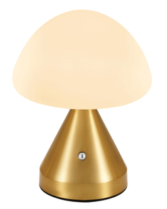 Cordless Small Mushroom Lamp, Rechargeable Battery Operated Table Lamp for Restaurant Bar Dining Table, Touch Dimmable Cute Bedside Night Light, Portable Outdoor Table Lamp for Patio Home Bedroom 