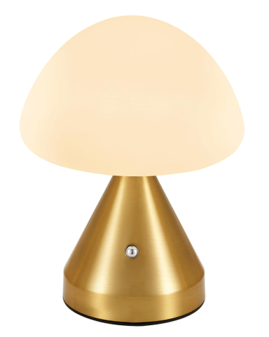 Cordless Small Mushroom Lamp, Rechargeable Battery Operated Table Lamp for Restaurant Bar Dining Table, Touch Dimmable Cute Bedside Night Light, Portable Outdoor Table Lamp for Patio Home Bedroom 