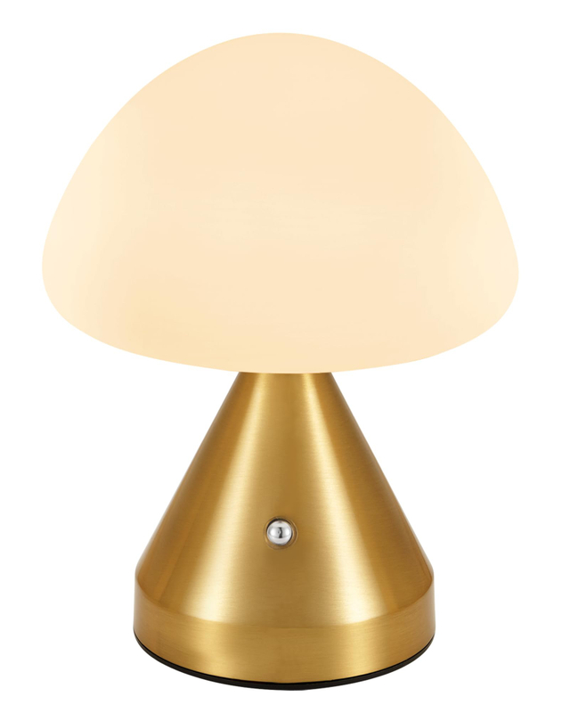 Cordless Small Mushroom Lamp, Rechargeable Battery Operated Table Lamp for Restaurant Bar Dining Table, Touch Dimmable Cute Bedside Night Light, Portable Outdoor Table Lamp for Patio Home Bedroom 