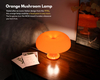  Mushroom Lamp, Dimmable Mushroom Table Lamp with 3 Lighting Modes, 70s Retro Lamp Mid Century Modern Lamp Mushroom Shaped Donut Lamp for Bedroom, Cool Home Decor Aesthetic Lamp