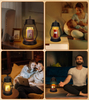  Candle Warmer Lamp, Dimmable Electric Lantern Candle Warmer with Timer, Home Decor Black Candle Lamp Warmer, Birthday Presents for Women, Large Lamp Candle Warmer Birthday Presents for Mom 