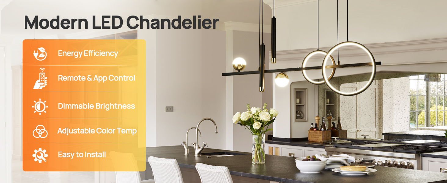 Modern Linear LED Chandelier (1)