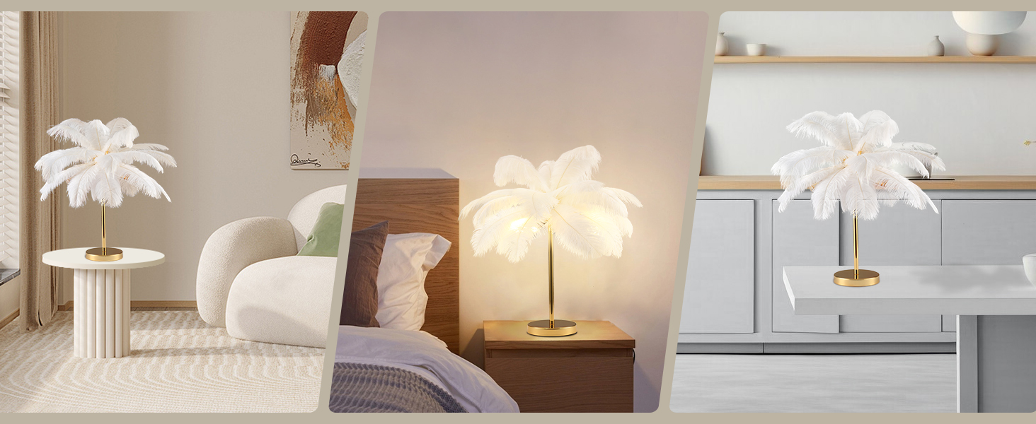 Ostrich Feather Table Lamp (7)