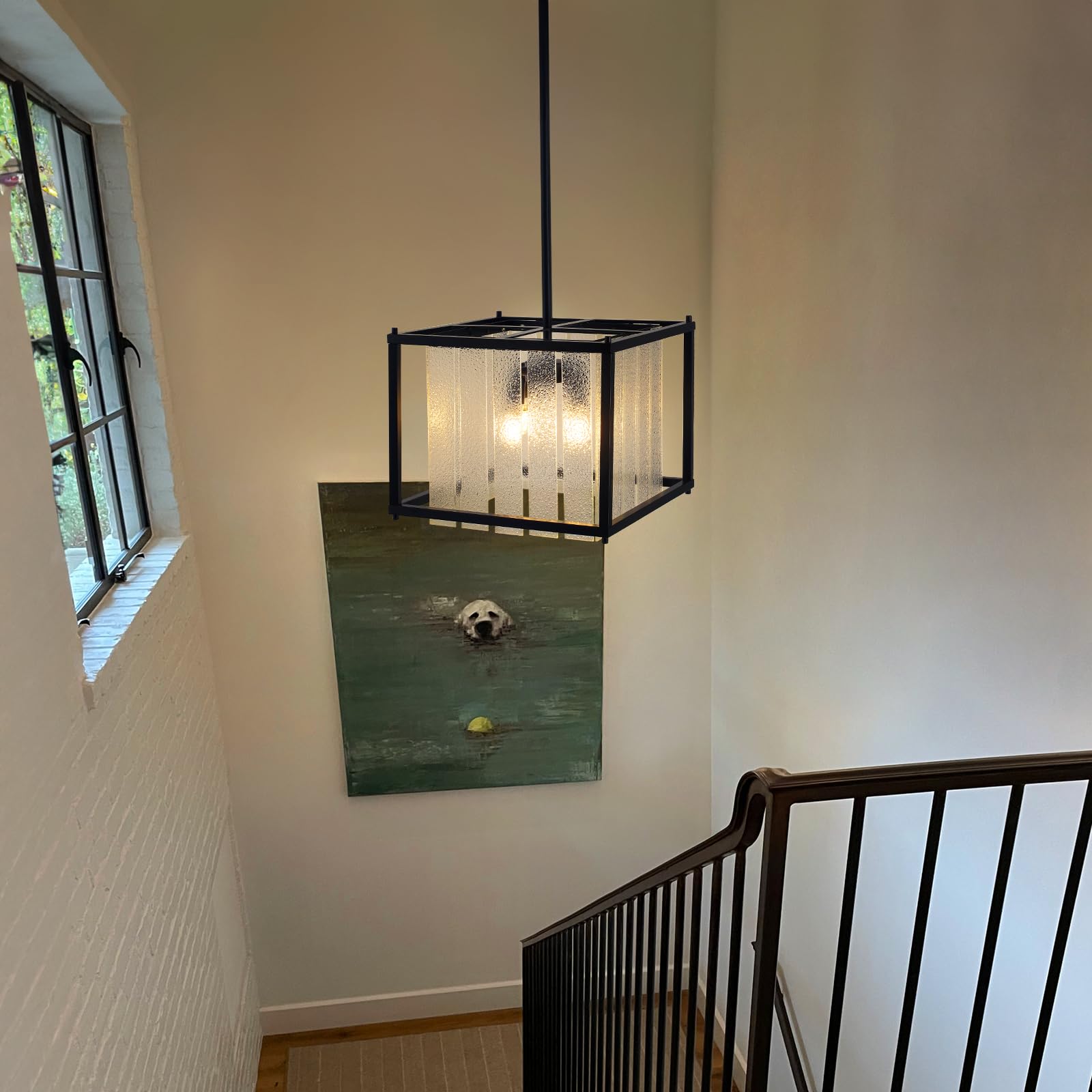 Crystal Chandelier Pendant Lights 4Lights, Modern Gold and Crystal Pendant Lighting Fixture Chandelier Hanging Light for Dining Room Living Room E12 