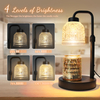 Candle Warmer Lamp with Timer, Dimmable Candle Warmer Lamp, Adjustable Height Candle Lamp, Electric Candle Lamp Warmer, Present for Mom Mother's Day Christmas Home Decor - Black 