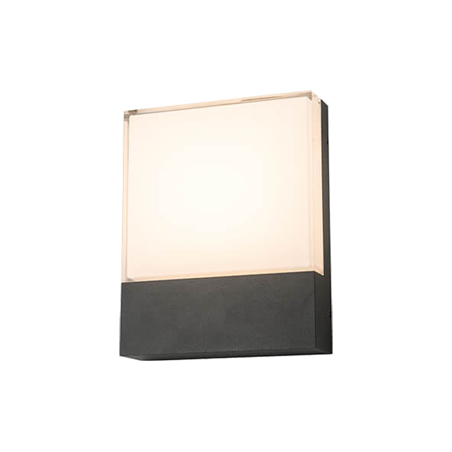 Made in China Modern black LED wall light H171mm Aluminium + PC material 18W Outdoor lighting
