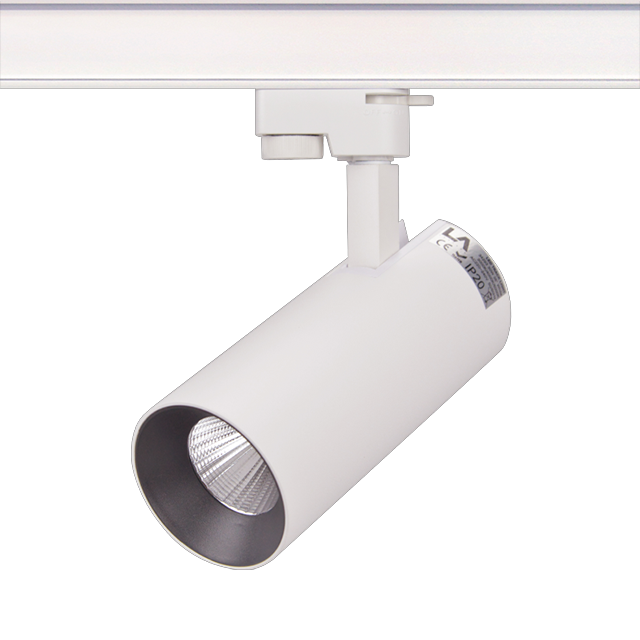 Made in China 15W LED sand white track light 60*165mm black plastic front ring + aluminium cup White housing