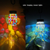 Solar Outdoor Mosaic Lantern,Solar Lights Outdoor Hanging Lanterns Rechargeable Waterproof Table lamp Mosaic Night Light for Garden, Patio, Party, Yard, Outdoor/Indoor Decorations 