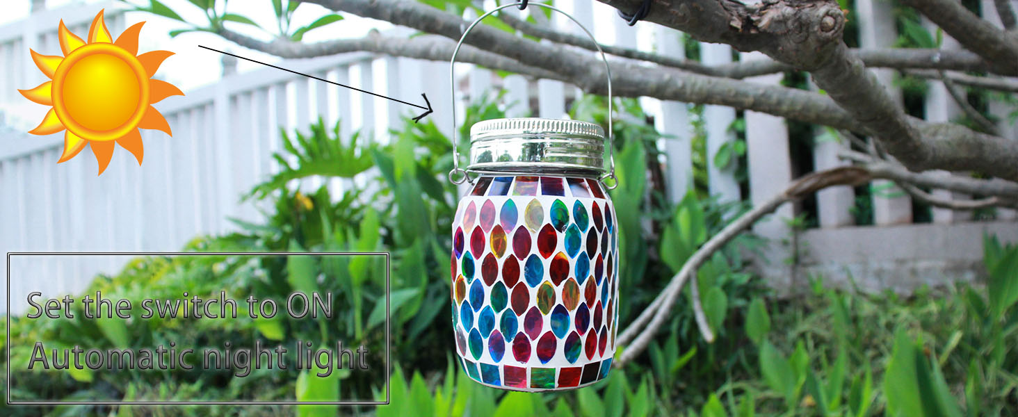 Solar Outdoor Mosaic Lantern (8)