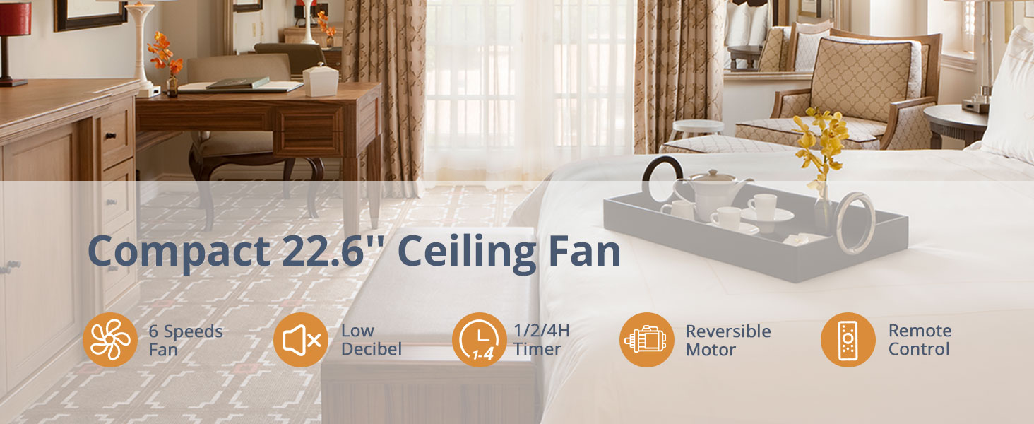 Caged Low Profile Ceiling Fans with Lights and Remote (2)