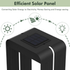 Grand Patio Outdoor LED Solar Power Wall Sconce Shelf Planter, Waterproof Decor Wall Lamp Light with Woodgrain Design for Porch, Patio. Solar Energy, Black