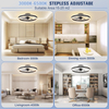 Low Profile Ceiling Fans with Lights and Remote, Flush Mount Ceiling Fans with Light, 3000K-6500K Dimmable Fandelier LED Fan Light, White Bladeless Ceiling Fans with Lights for Bedroom 