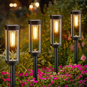 Bright Solar Pathway Lights Outdoor, 8 Pack Solar Garden Lights for Outside Waterproof, Outdoor Solar Lights for Yard Garden Lawn Walkway Driveway Landscape Lighting