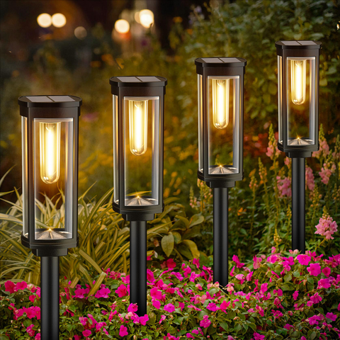Bright Solar Pathway Lights Outdoor, 8 Pack Solar Garden Lights for Outside Waterproof, Outdoor Solar Lights for Yard Garden Lawn Walkway Driveway Landscape Lighting