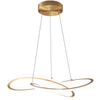 Chandelier Pendant Hanging Light Fixture Elegant Modern Contemporary Adjustable Height Minimalist Gold Ring Brushed Brass 700MM*180MM 55W 3000K 