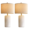 Modern Ceramic Table Lamp for Living Room White Desk Lamps for Bedroom Farmhouse Bedside Nightstand Bedside Lamp End Table Lamps