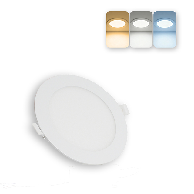 6W 3CCT Recessed LED Panel Light with CCT Switch | &Oslash;120mm