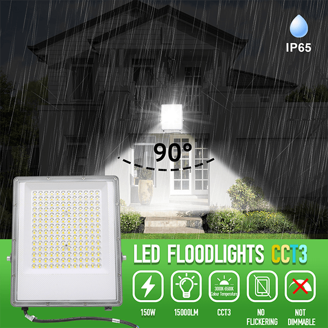 150W LED Floodlight 3CCT 3000K-4000-6500K China Wholesale Products