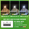 100W Led Floodlight Outdoor 10000LM Safety Lamp Waterproof IP65 Security Light Work Lighting 3CCT(3000K-4000K-6500K) Led Flood Light for Garage, Garden, Backyard