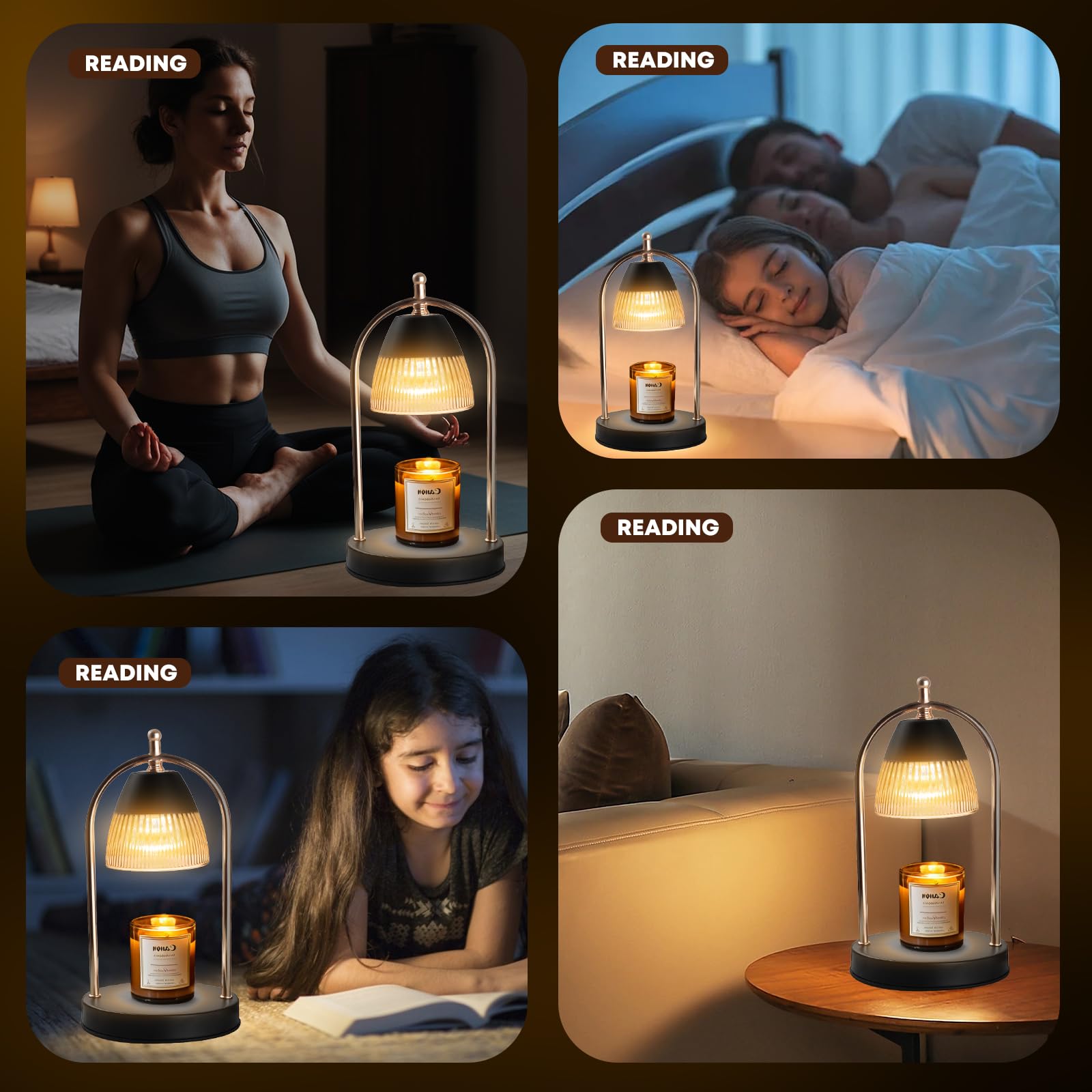 Candle Warmer Lamp with Timer, Electric Candle Warmer Light for Bedroom, Dimmable Wax Melts Warmer for Candle Jars, Home Decor Beside Lamp Gifts for Women