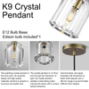 Modern Pendant Lights Kitchen Island,Crystal Pendant Light,Kitchen Pendant Lighting Over Island,Glass Pendant Light Fixtures,Indoor Brass Pendant Lights,E12 Bulb Included