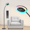  Floor Lamp with Fan Fan Light with RGB 18w/1500lm LED Floor Famp, Stepless Adjustable 3000K-6000K Color and Dimmer, Remote and Button Control, Adjustable Gooseneck Gloor Lamp 