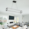 Modern LED Chandelier Linear Rectangle Chandelier Dimmable 39