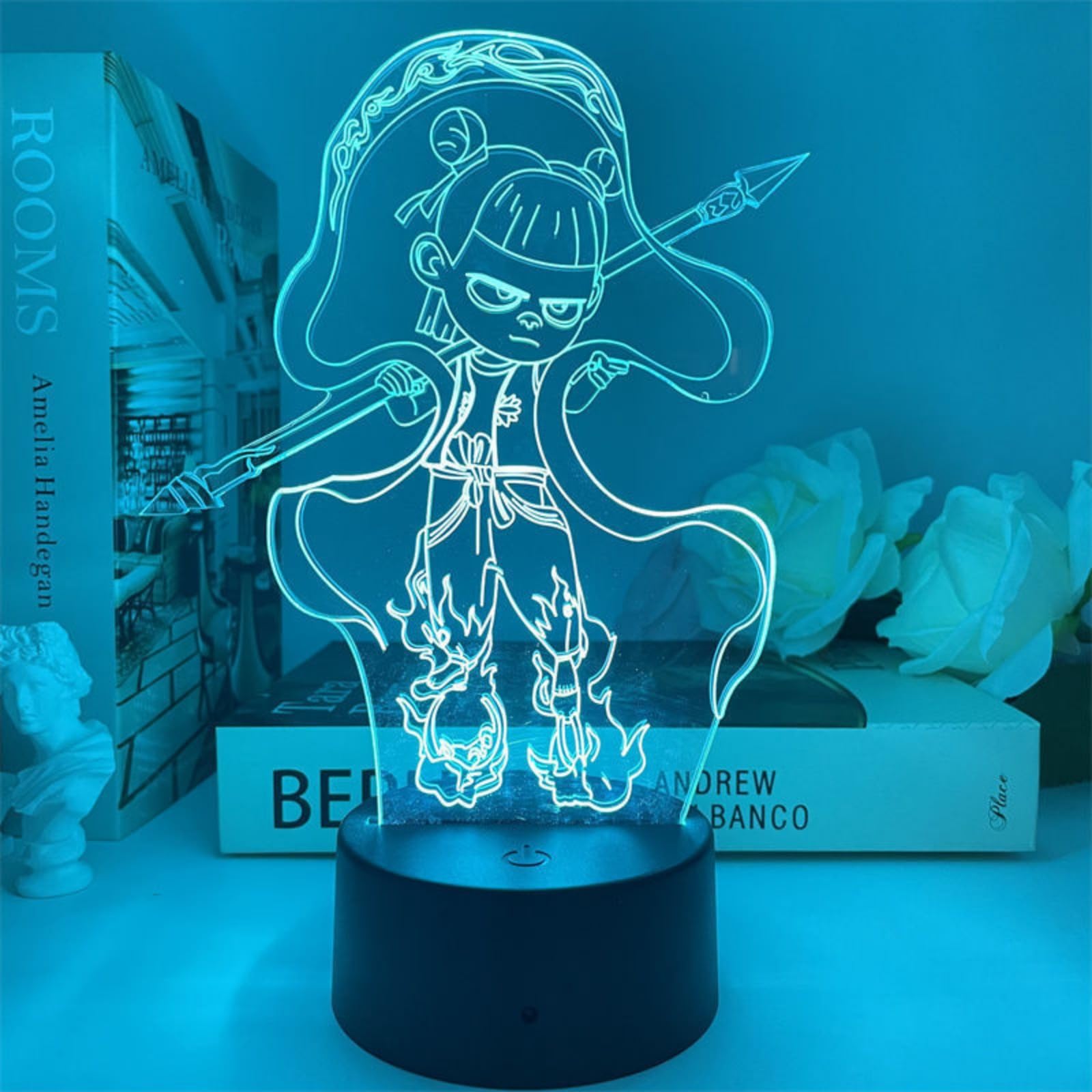 Nezha2 Bedroom Colorful Night Light Creative 3D Cute Nezha Movie Magic Kids Fucking Sea Bedside Night Light