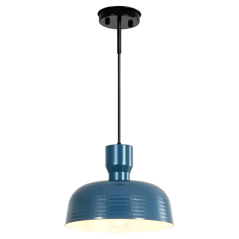 Pendant Lights Kitchen Island - Farmhouse Pendant Light Fixture with Hammered Shade, Adjustable Hanging Lamp Dome Ceiling Lighting for Living Room Foyer