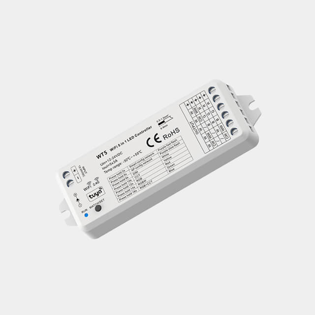 12-24VDC 5Path*3A Wifi-Rf 5-In-1 LED Controller WT5