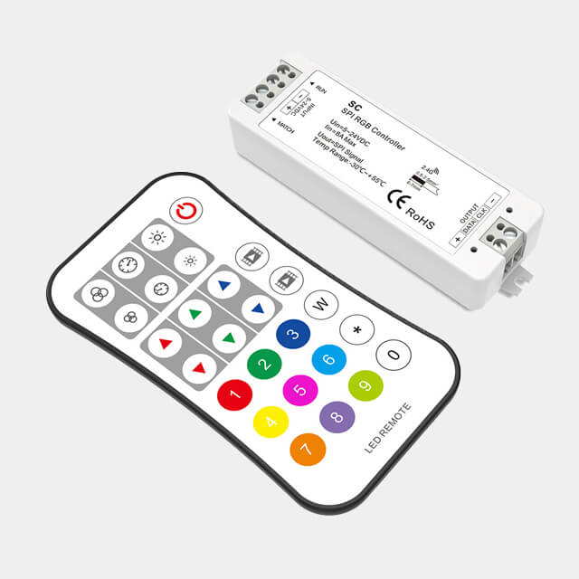 5-24VDC RF SPI RGB/RGBW LED Controller SC+R9