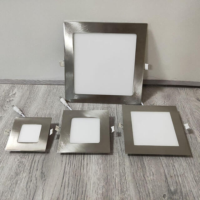 18W Square 225Mm Nickel Sweep Led Recessed Slim Ceiling Round Led Panel Light Interior China Wholesale