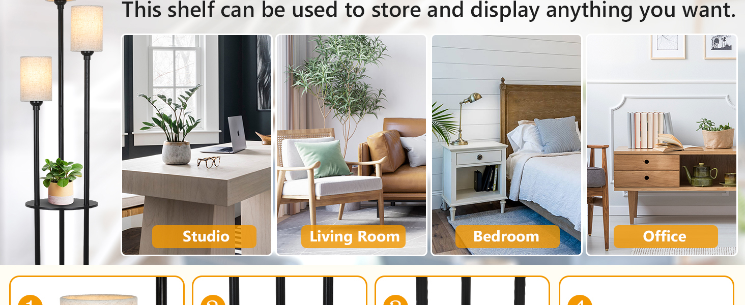 Floor Lamp with Shelves (4)