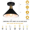 Modern Ceiling Light, 9.25'' Hallway Light Fixtures Ceiling, Black Flush Mount Ceiling Light Fixture for Bedroom, Farmhouse Dining Room, Foyer, Hallway 