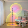  Halo Projector Floor Lamp, 4000K LED 5 Multi Head Floor Lamp, Replaceable Color Filters Sunset Lamp, Funky Floor Lamp for Ambient Lighting in Living Rooms, Bedrooms and Dining Rooms