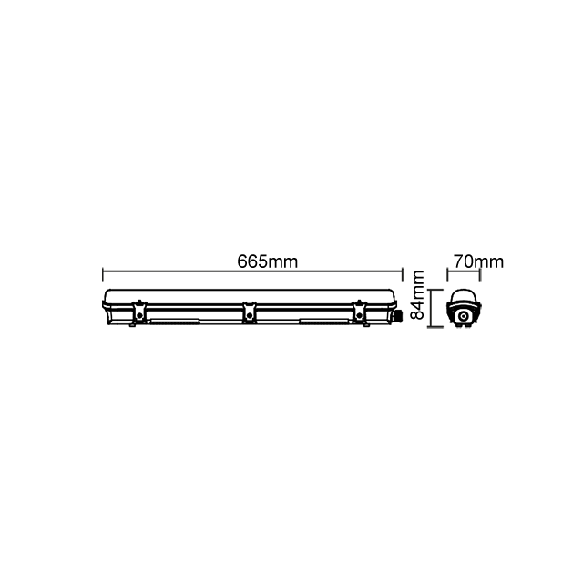 2FT Tri-proof LED Fixtrue Empty Set