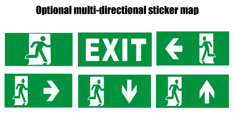 3. Directional sticker legend kit is optional. LED modern emergency lights 220-240V China made 0.7W best selling emergency lights new slim emergency lights