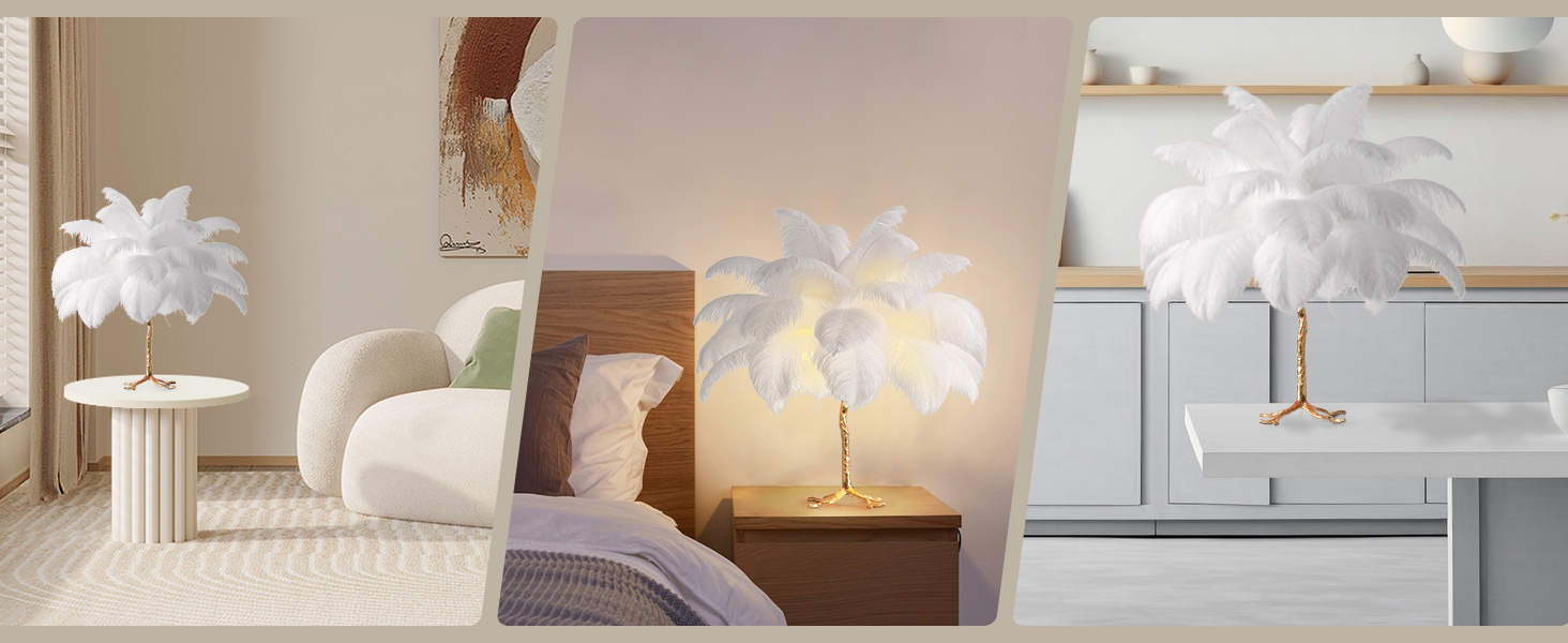 Ostrich Feather Table Lamp (7)