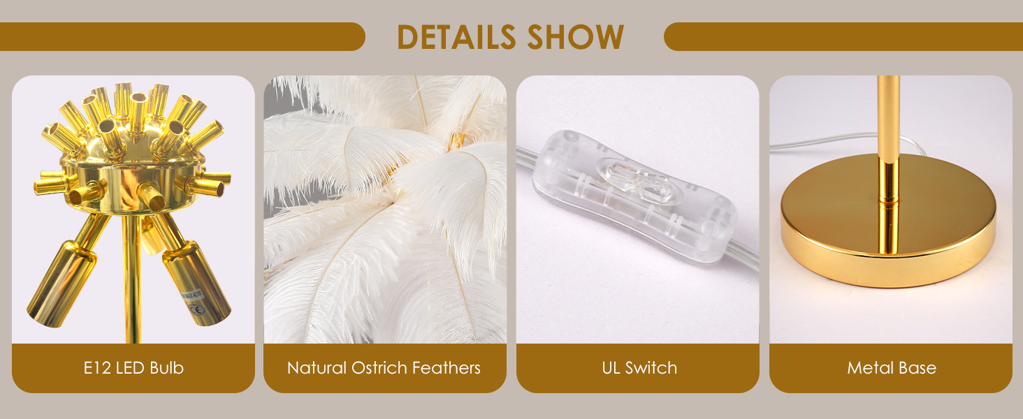 Ostrich Feather Table Lamp (4)