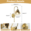  Brass Wall Sconces Vintage Rose Gold Armed Sconce Mid Century Modern Long Sconces Wall Lighting Indoor Large Glass Globe Wall Sconce Bathroom Vanity Wall Light for Bedroom 