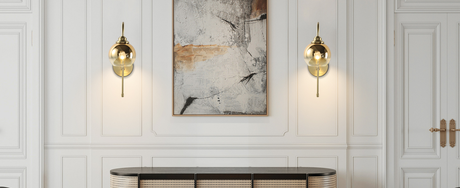 Brass Wall Sconces Vintage Rose Gold Armed Sconce (7)