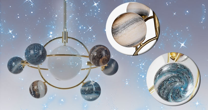 Modern LED Chandelier with Planet Shape (2)