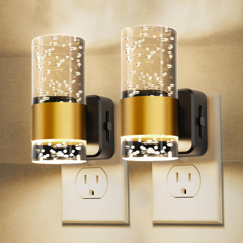 Night Lights Plug into Wall, Soft Light LED Night Light with Adjustable Brightness, Plug in Night Light with Auto Light Sensor, Wall Sconce-Style Design Night Light for Bathroom,Hallway