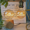 Love Edison Bulb, Vintage Globe Light Bulb, Decoration Love Light Amber Bulb E27 Base 4W(40W Equivalent)- G125 Filament Bulb 1800-2400K Warm White for Indoor & Outdoor